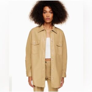 Aritiza Wilfred Ganna Shirt Jacket in Rose Brown